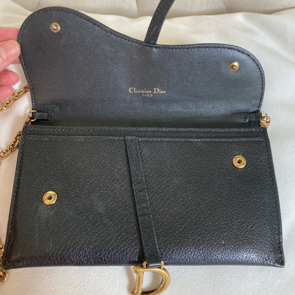 Dior long saddle wallet with chain - Picture 7 of 8